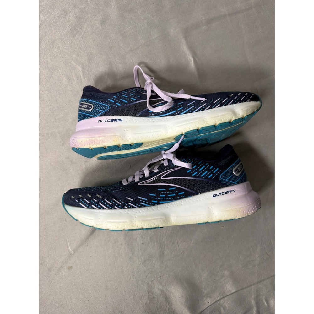 Brooks Glycerin 20 Womens Running Shoes Navy Blue Purple Size 10.5